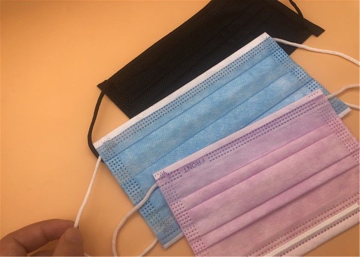 Dostosowana kolorystycznie 3-warstwowa maska ​​chirurgiczna Jednorazowe zabezpieczenie przed kurzem Łatwe przenoszenie